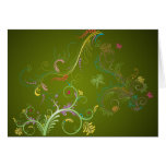 Floral Ornaments Greetings Card