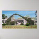 FLORAL PACHYDERMS POSTER