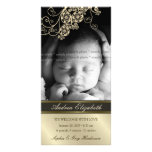 Floral Paisley Flower Chic Baby Birth Announcement Customized Photo Card