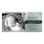 Floral Paisley Flower Chic Baby Birth Announcement Photo Card
