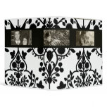 Floral Pattern Black and White Photo Binder