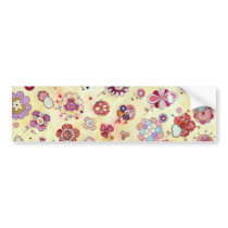 Floral Pattern Bumper Stickers