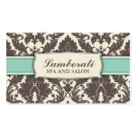 Floral Pattern Damask Elegant Modern Classy Retro Business Card Template