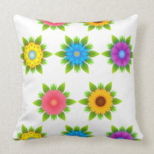 Floral Pattern Throw Pillows