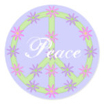Floral Peace Sign Stickers