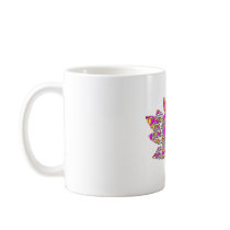 Floral Pink Maple Leaf - Proud Canadian Mug