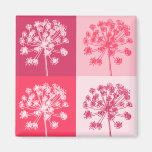 Floral Pink Popart Magnets