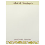Floral  Plain Elegant Customized Letterhead