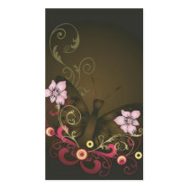 Floral Profile Card Business Cards