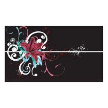 Floral Profile Card Business Cards
