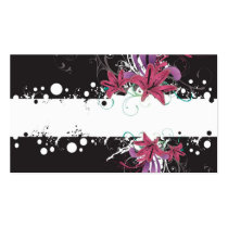 Floral Profile Card Business Card Template