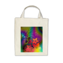 Floral psychédélique sacs fourre-tout