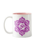 Floral Purple Aum Design mugs