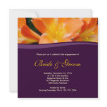 Floral Purple Engagement Invitation