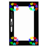 Floral Rainbow Love Hearts Memo Board Dry-Erase Whiteboards
