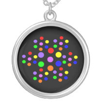 Floral Rainbow Spots Necklace