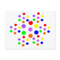 Floral Rainbow Spots Postcard