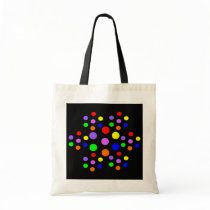 Floral Rainbow Spots Tote Bag