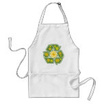 Floral Recycle Sign Apron