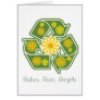 Floral Recycle Sign Greeting Cards