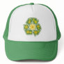 Floral Recycle Sign Trucker Hat