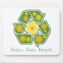 Floral Recycle Sign Mouse Mat