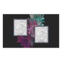 Floral Reflection Rectangular Stickers