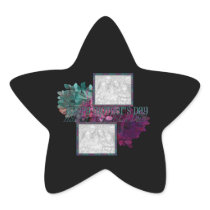 Floral Reflection Star Sticker