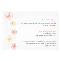 Floral Reflections Wedding Insert Card Invitation