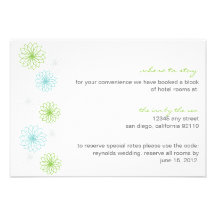 Floral Reflections Wedding Insert Card Custom Announcements