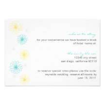 Floral Reflections Wedding Insert Card Invite