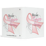 Floral Ribbon Breast Cancer Survivor 2 binders