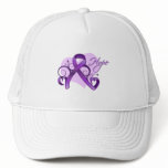 Floral Ribbon Hope - Alzheimer's Disease Trucker Hat