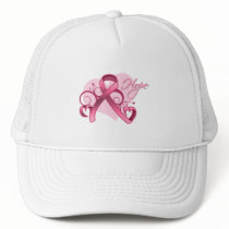 Floral Ribbon Hope - Breast Cancer