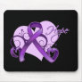 Floral Ribbon Hope - Fibromyalgia Mousepad