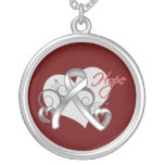 Floral Ribbon Hope - Lung Cancer Jewelry