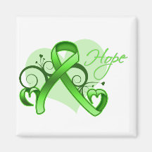 Floral Ribbon Hope - Lyme Disease Magnets
