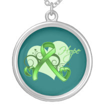Floral Ribbon Hope - Non-Hodgkins Lymphoma Pendant