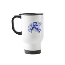 Floral Ribbon Hope - Stomach Cancer Coffee Mugs