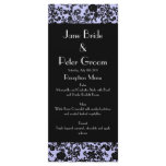 Floral Rococo Wedding, menu/program rack card