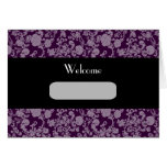 Floral Rococo Wedding, table setting note card