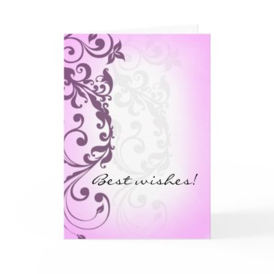 Floral rose greeting card - best wishes by Cammily