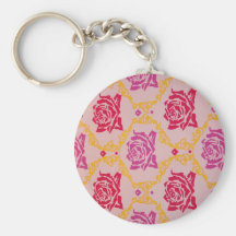 Floral rose vintage porte-clef