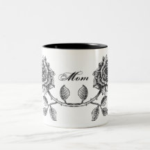 Floral Roses MOM Mug
