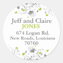 Floral Round Sticker