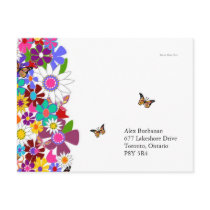 Floral RSVP Postcards