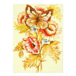 Floral russe vintage invitations