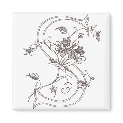 Floral S Magnet by miller531