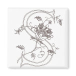 Floral S Magnet