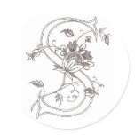 Floral S Sticker